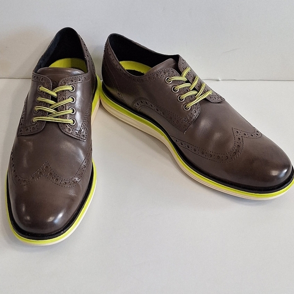 Cole Haan Oxford Original Grand Quiet Shade Lux Leather Brogue Wingtip Shoes- 8 - Picture 2 of 15